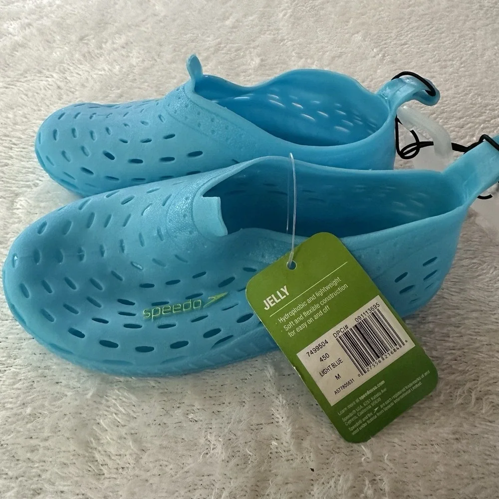 Speedo Kid's Boys Gilrs Jelly Water Aquatic Shoes Light Blue Med 5-6